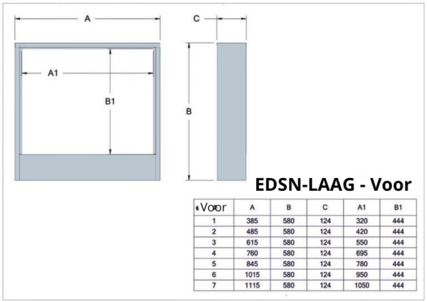 VERELDERKAST OPBOUW LAAG - EDSN-1