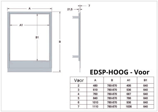 VERDELERKAST INBOUW HOOG - EDSP.WYS-1