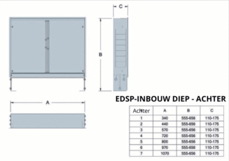 VERDELERKAST INBOUW LAAG - EDSP-1